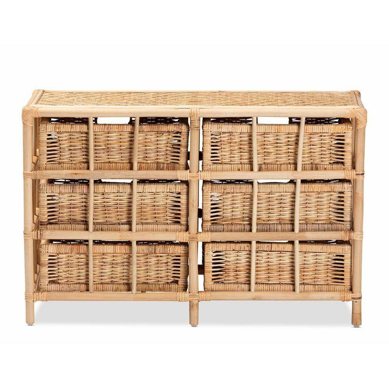 6 - Drawer Rattan Accent Chest