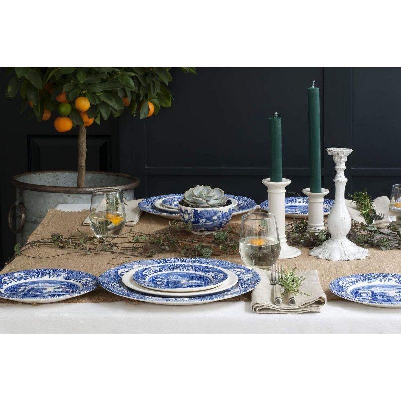 Blue Italian Porcelain 5-Piece Dinnerware Set