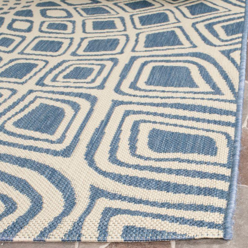 Courtyard CY6616 Power Loomed Indoor/Outdoor Area Rug - Blue/Beige - 5'3"x7'7" - Safavieh.