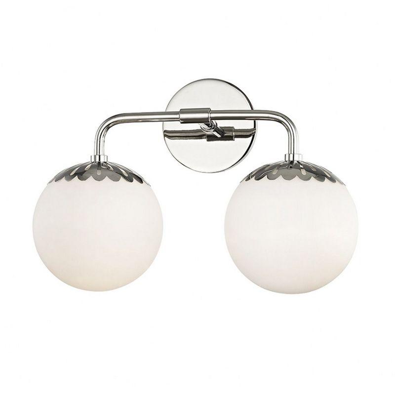 Mitzi Paige 2 - Light Vanity in  Polished Nickel Opal Glossy Shade