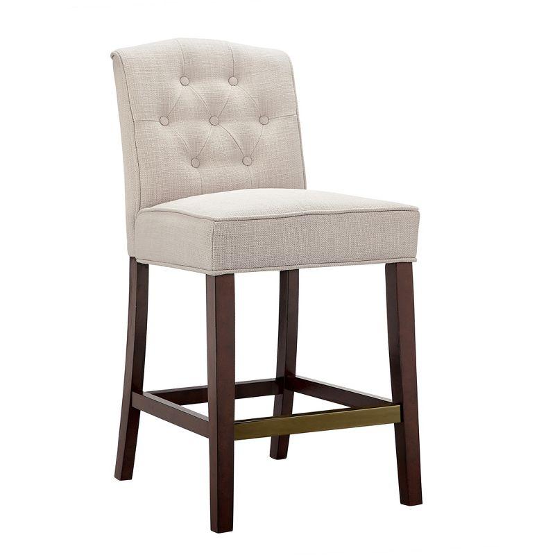 Khloe Tufted Counter Height Barstool Tan - Madison Park