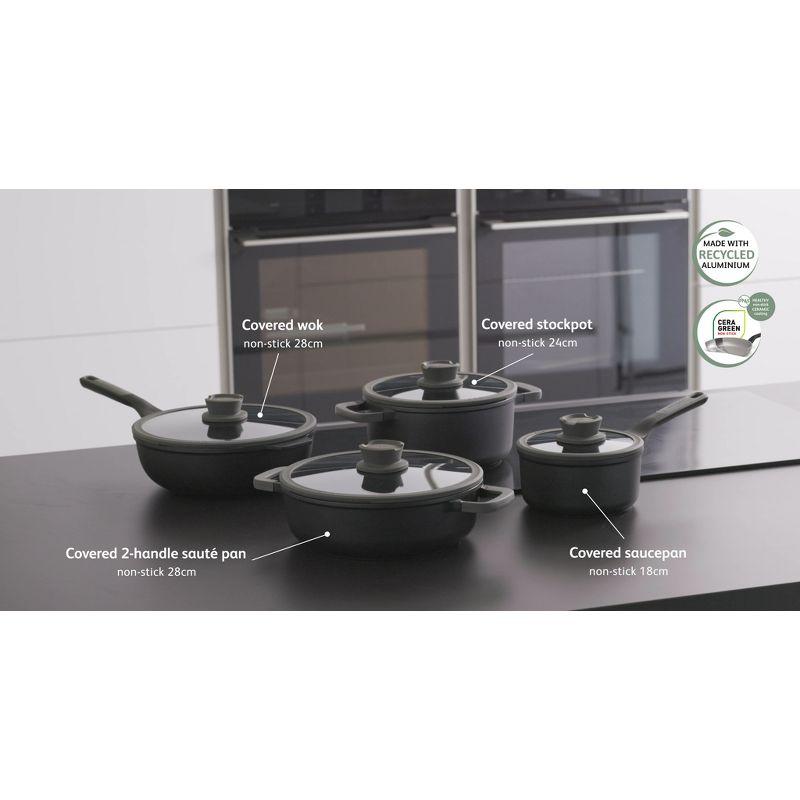 BergHOFF BergHOFF Leo Stone+ Nonstick Ceramic 12" Wok Pan 5.3qt., Recycled