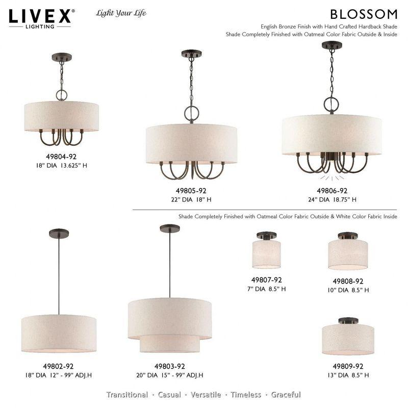 Livex Lighting Blossom 4 - Light Pendant in  English Bronze