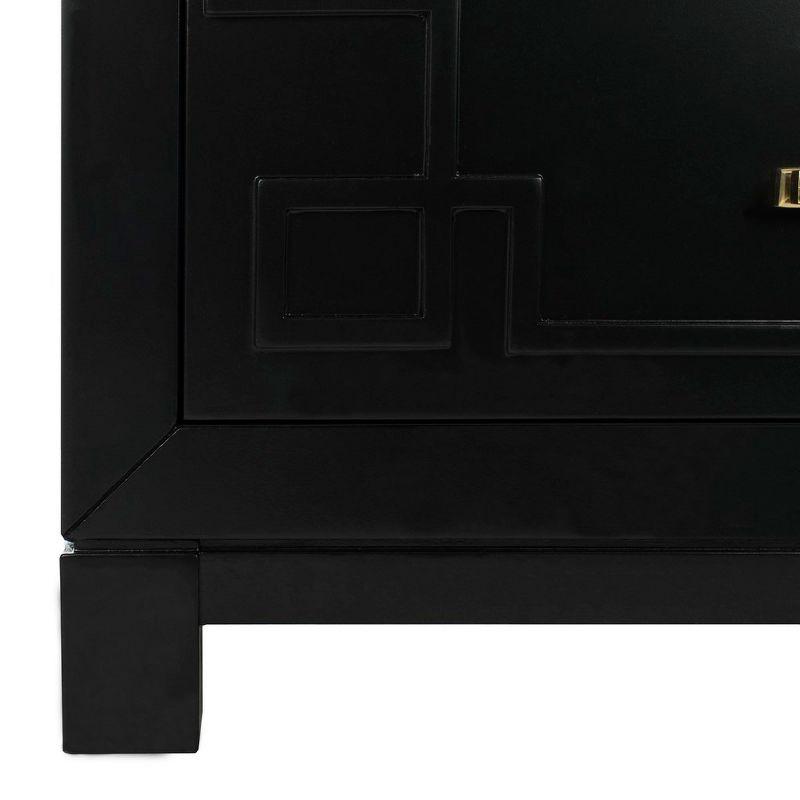 Raina 3 Drawer Chest - CHS6412 - Black/Gold - Safavieh