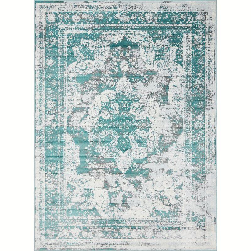 Unique Loom 8' 0 x 11' 0 Sofia Salle Garnier Turquoise Area Rug