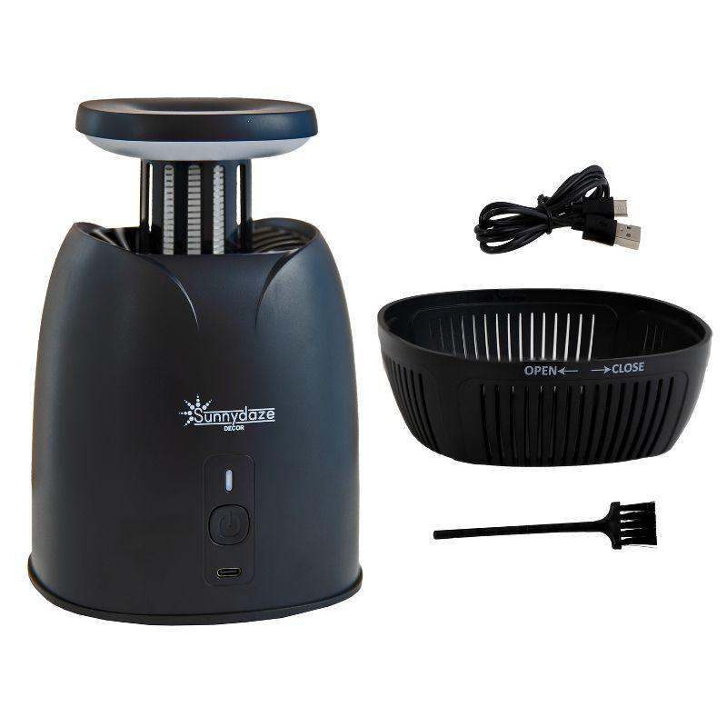 SunnyDaze Decor Tabletop Bug Zapper with Violet Light and Built-In Fan