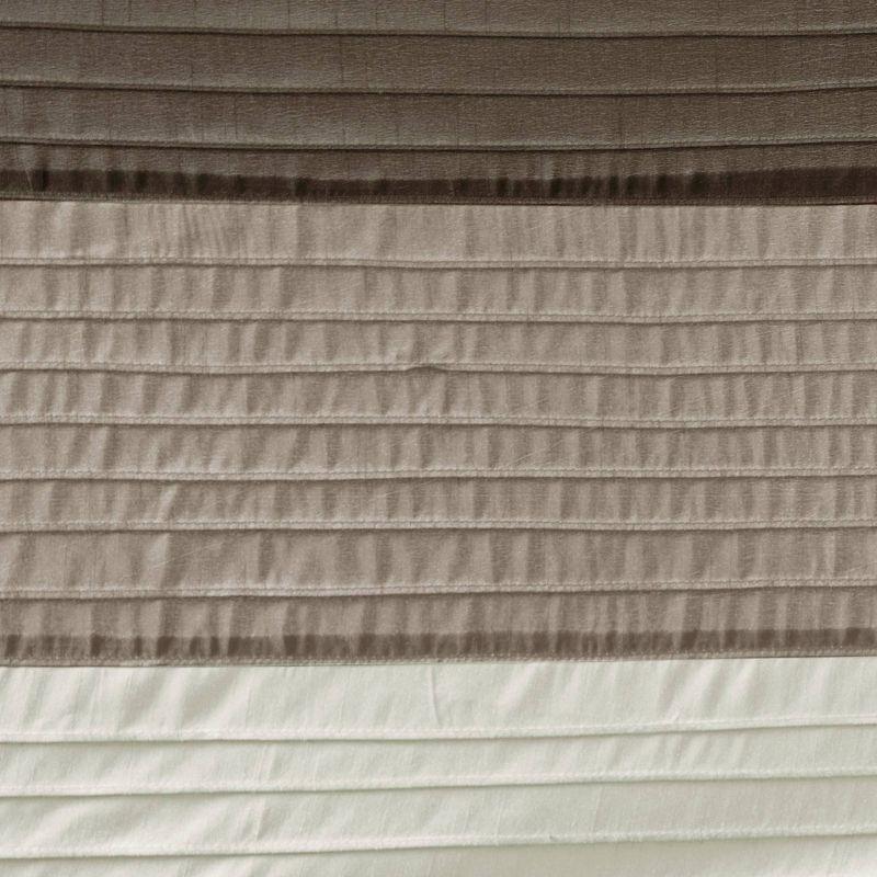 Amherst Striped Faux Silk Shower Curtain