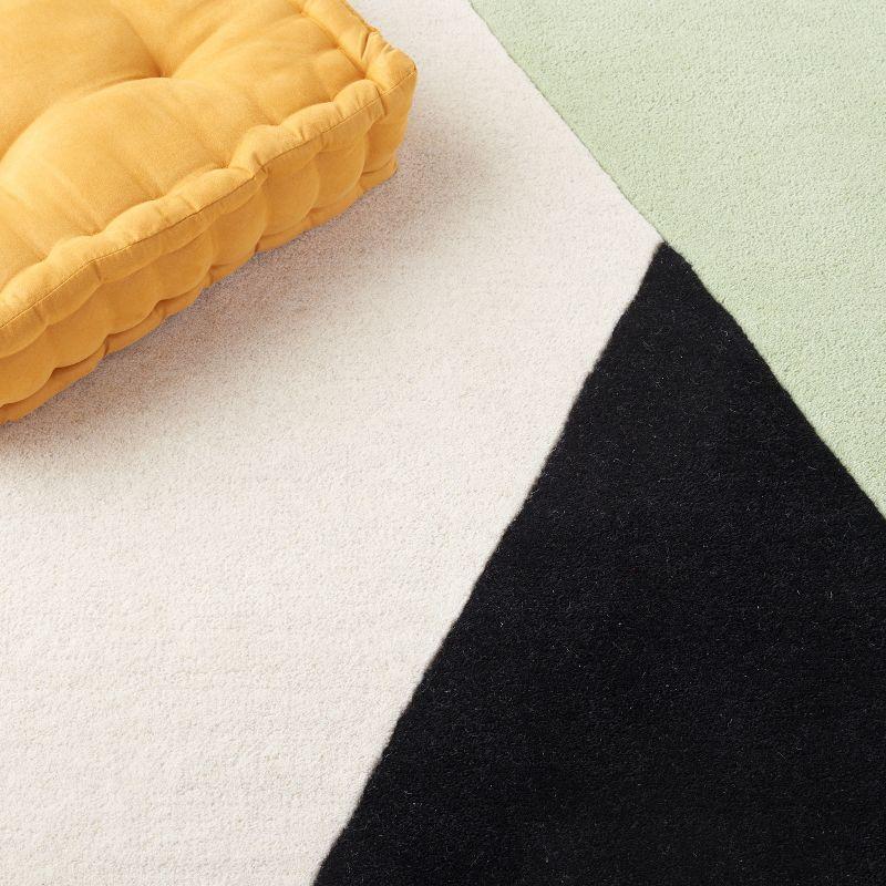 Rodeo Drive RD863 Hand Tufted Indoor Area Rug - 6'x9' - Black/Green - Safavieh