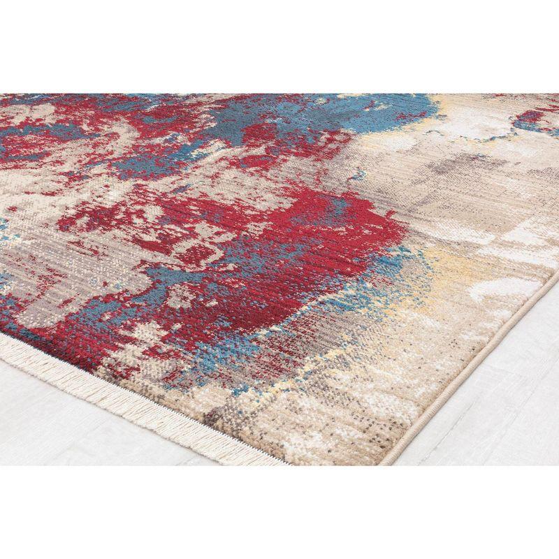 Rugs America Stratford AM20A Liquid Gold Abstract Vintage Gold Area Rug for Dining Room Rug Neutral Rug Living Room Rug Kitchen, 2'6" x 8'