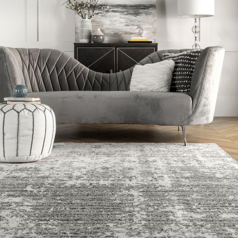 Nuloom Deedra Abstract 7x9 Indoor Area Rug for Living Room Bedroom Dining Room Kitchen, Grey/Ivory