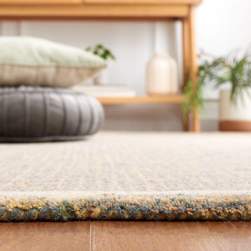 Abstract ABT220 Handmade Indoor Area Rug - Gold/Grey - 6'x6' - Safavieh