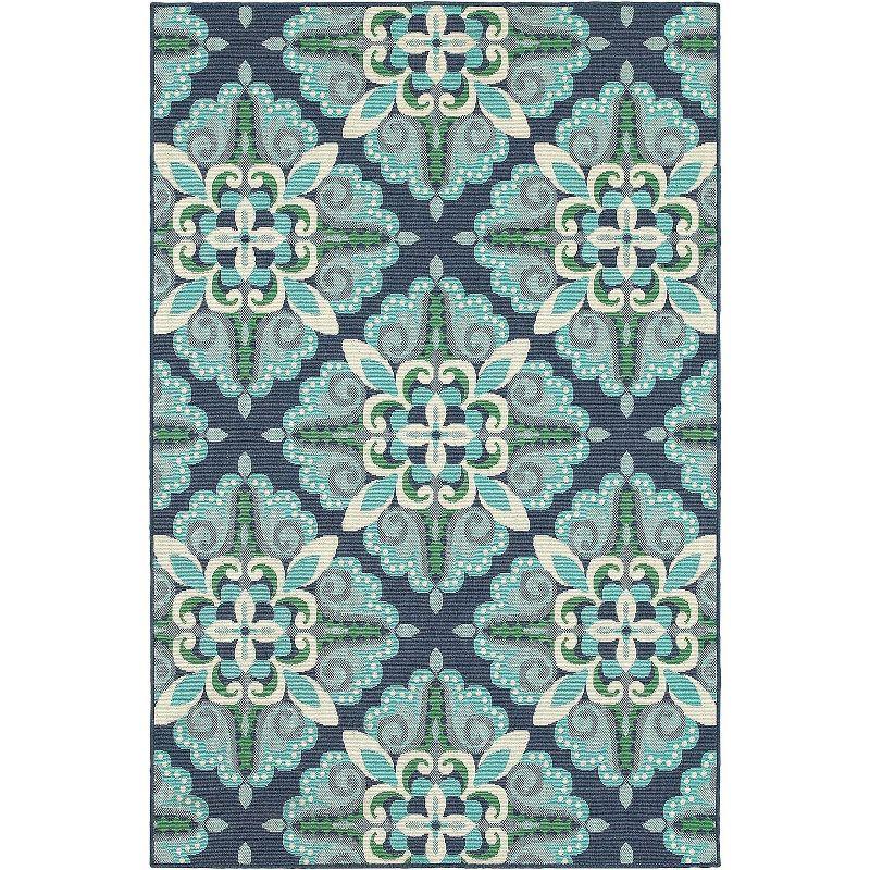 Oriental Weavers Meridian 6'7" x 9'6" Machine Woven Rug in Blue
