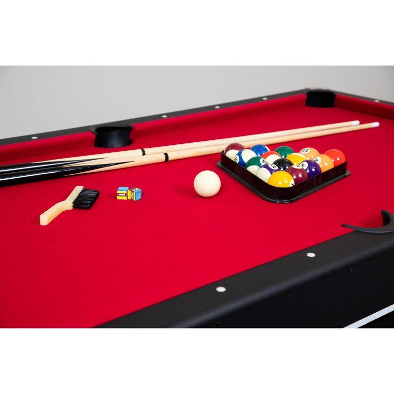 Hathaway Spartan 6' Pool Table with Table Tennis Conversion Top - Black