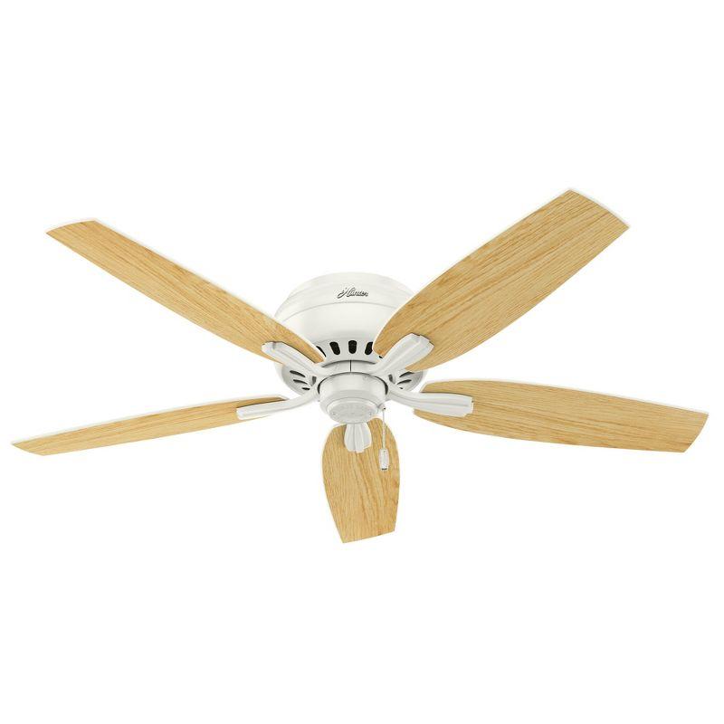 52" Newsome 5 - Blade Flush Mount Ceiling Fan with Pull Chain and Light Kit Included