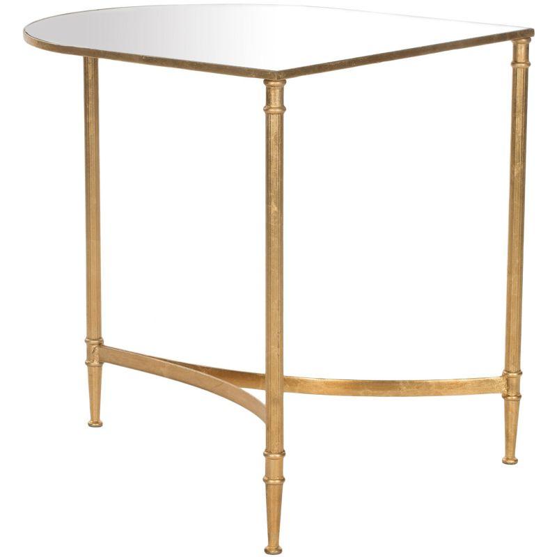 Nevin Mirror Top Gold Accent Table - Gold/Mirror - Safavieh.