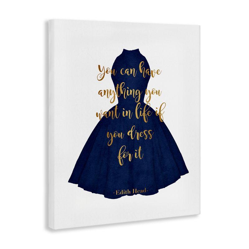 Stupell Industries " If You Dress For It Quote Blue Gown Fashion " by Amanda Greenwood