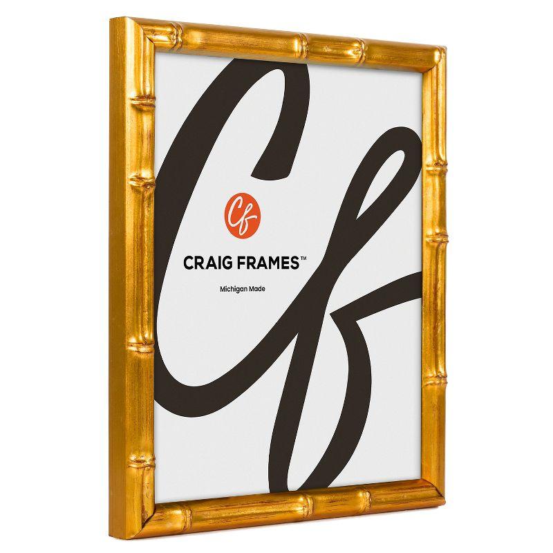 Craig Frames Vintage Bamboo Brushed Gold Single Image Picture Frame