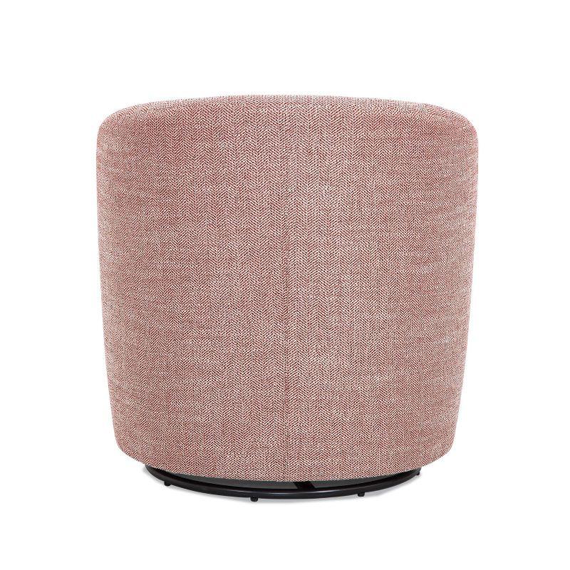 Comfort Pointe Lynton Swivel Accent Chair Henna: Upholstered Barrel, 360° Swivel, No Assembly Required