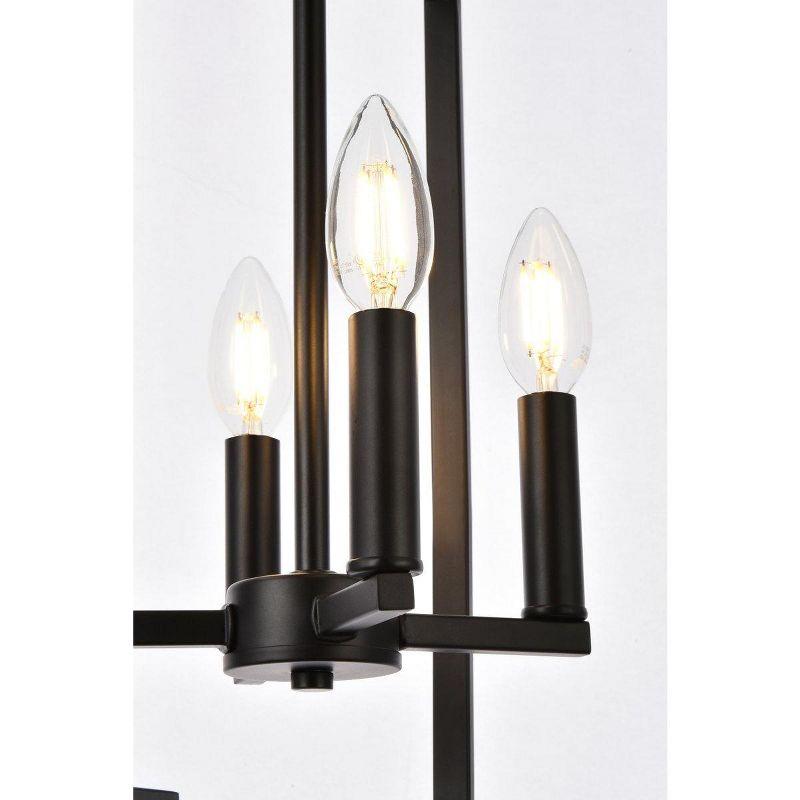 Elegant Lighting Rosenfeld 4 lights pendant in black