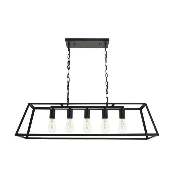 Elegant Lighting Resolute 5 light black Pendant