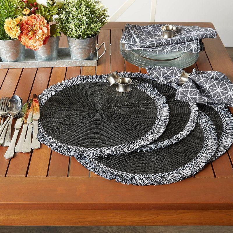 Round Fringed Placemat Set of 6