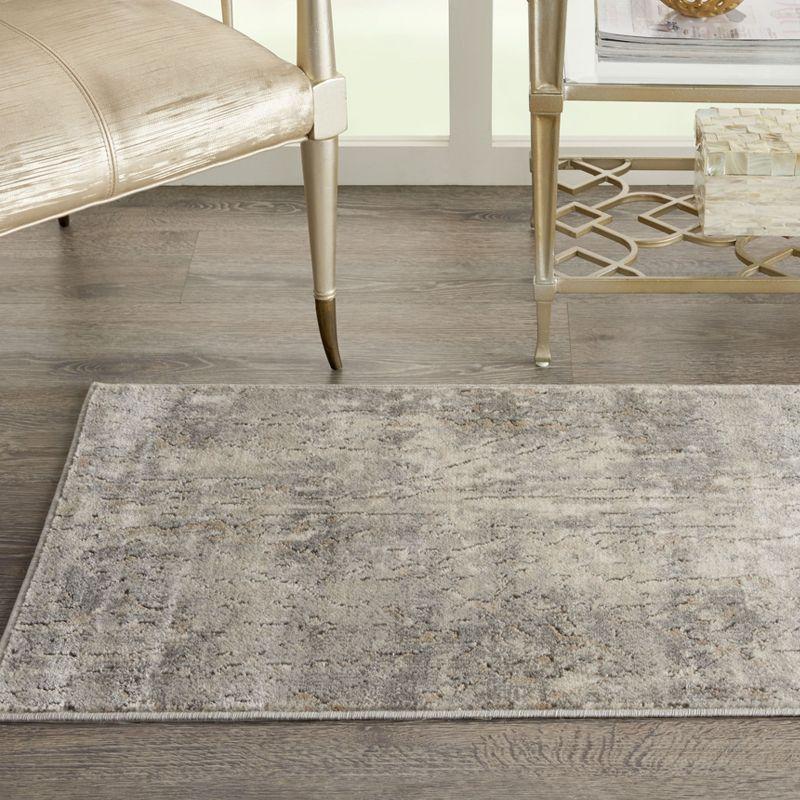 Nourison Concerto Abstract Contemporary Area Rug Beige Grey 2'2" x 3'9"