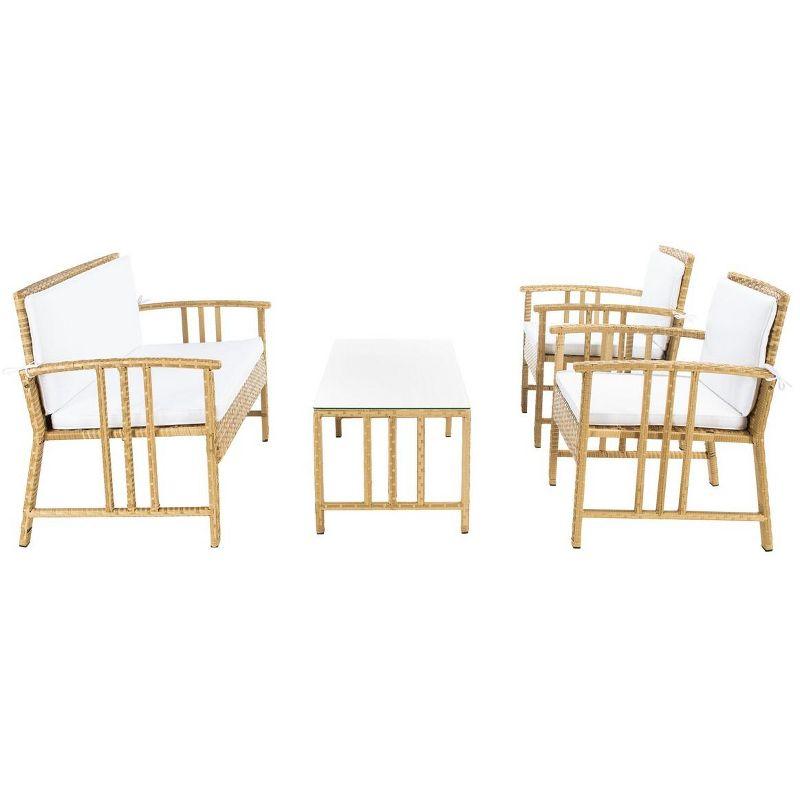 Reslor 4 Piece Patio Outdoor Living Set  - Safavieh