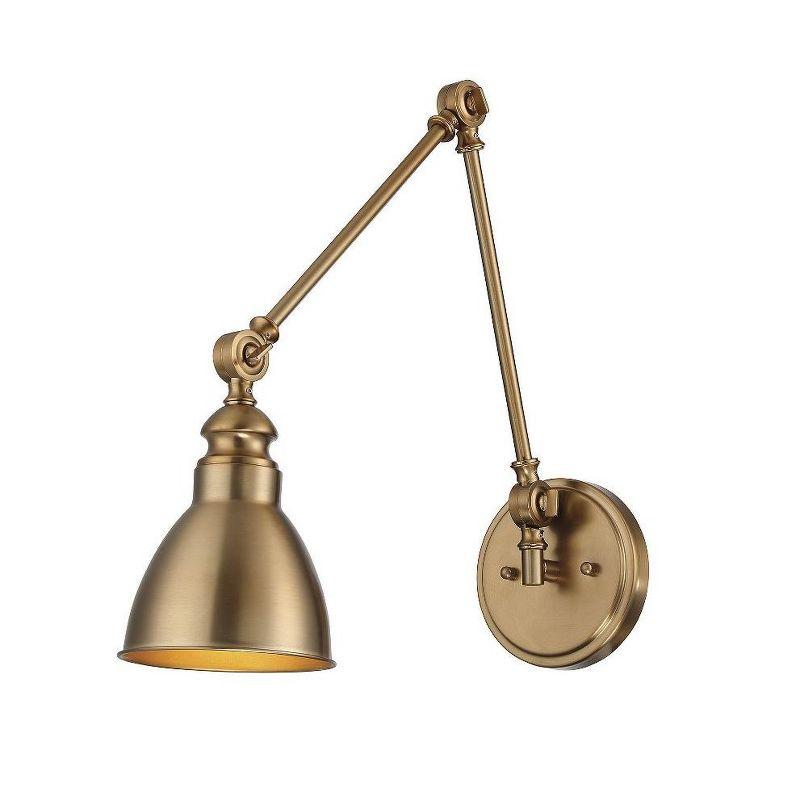 Savoy House Dakota 1 - Light Swing Arm Lamp in  Warm Brass