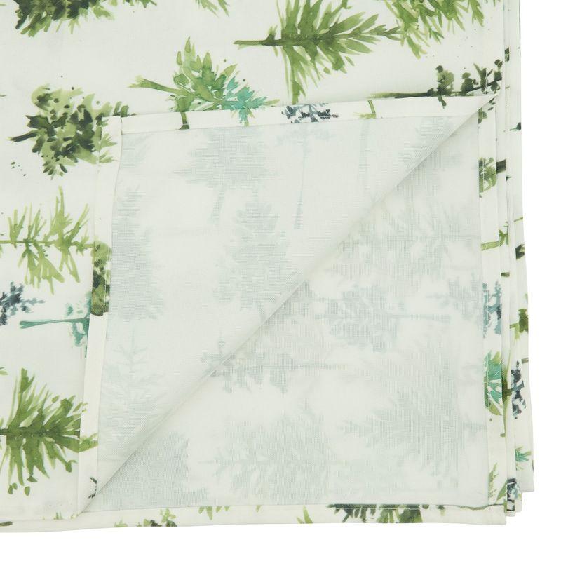 Saro Lifestyle Winter Tablecloth With Forest Trees Design