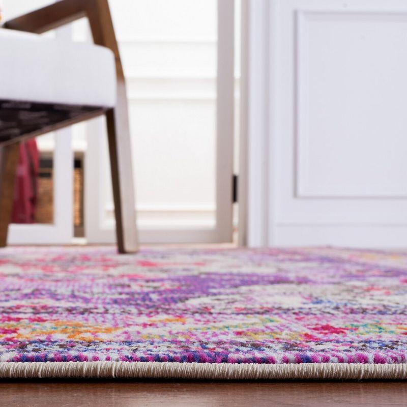 Monaco MNC243 Power Loomed Indoor Area Rug - Violet/Fuchsia - 5'x5' - Safavieh