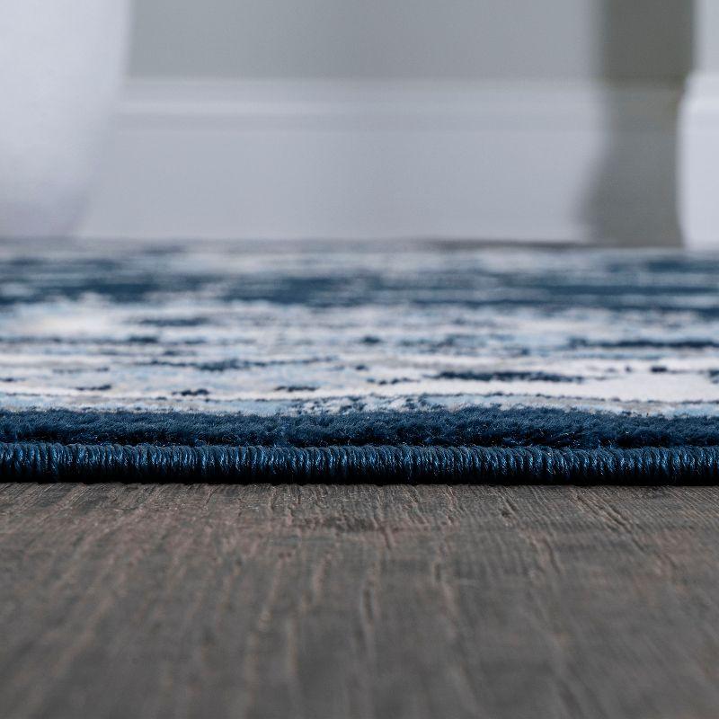 3'x5' Cherie French Cottage Area Rug, Navy/Ivory - JONATHAN Y