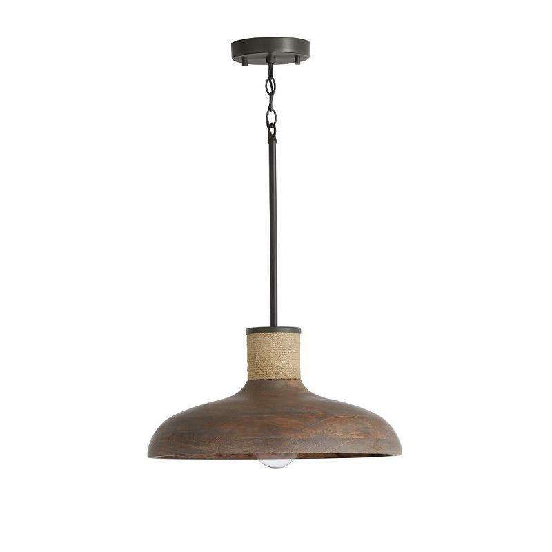 Capital Lighting Jacob 1 - Light Pendant in  Grey Wash/Iron Silk