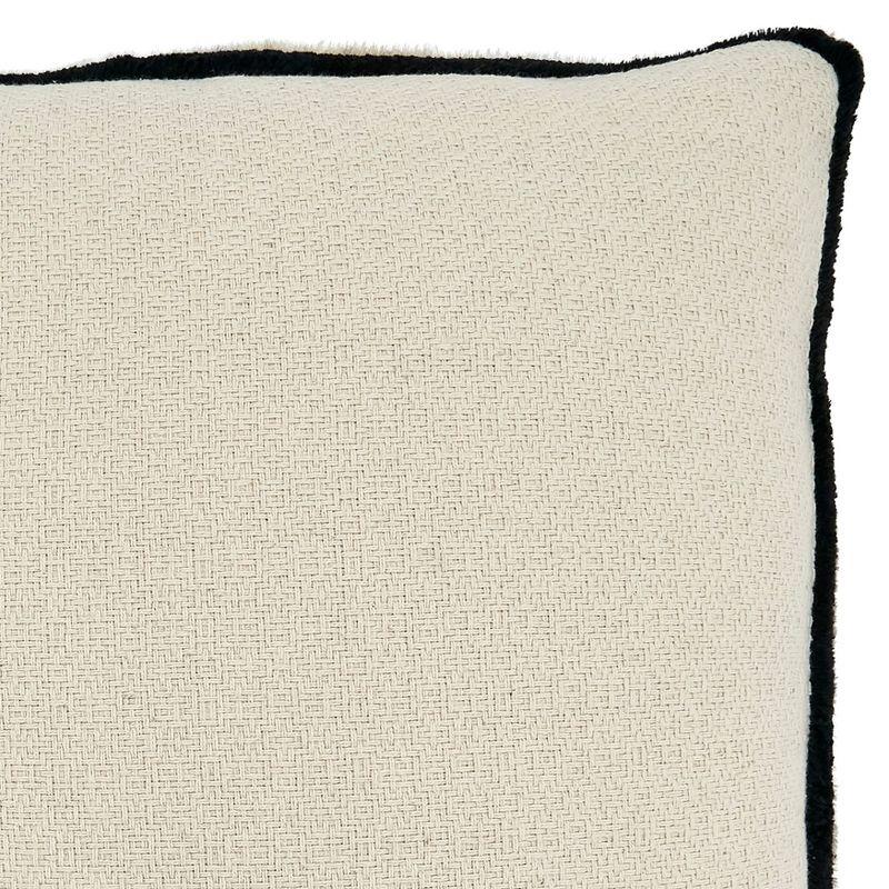 Saro Lifestyle Reversible  Decorative Pillow Cover, Black/White, 18" x 18"