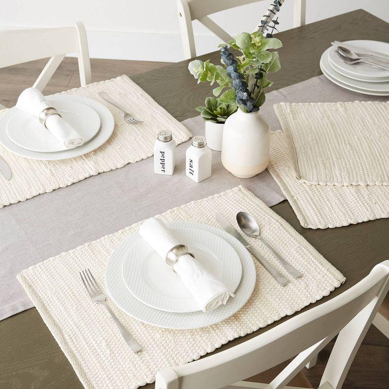 Natural Cotton Chindi Rectangular Placemats Set of 6