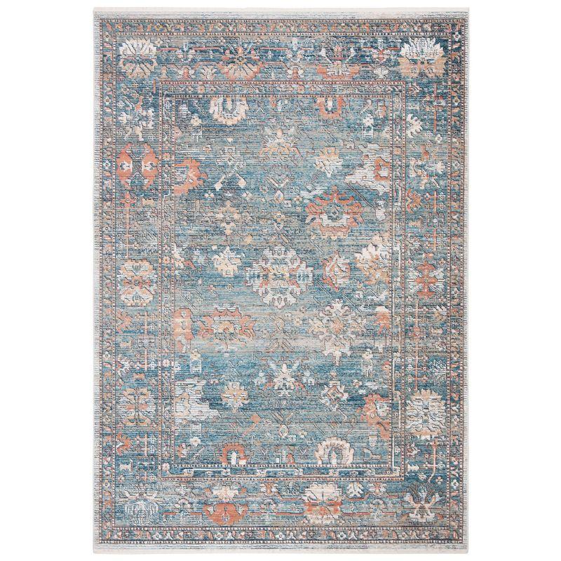 Victoria VIC905 Power Loomed Indoor Area Rug - Blue/Ivory - 5'x8' - Safavieh