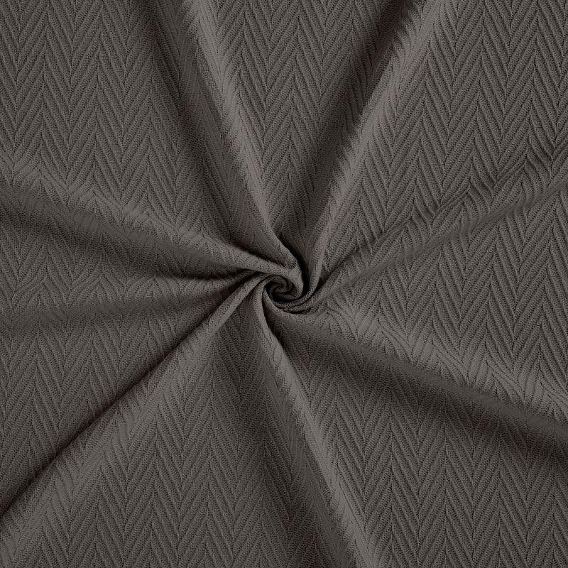 Chevron Zig-Zag Cotton Blanket, Full/Queen, Charcoal - Blue Nile Mills