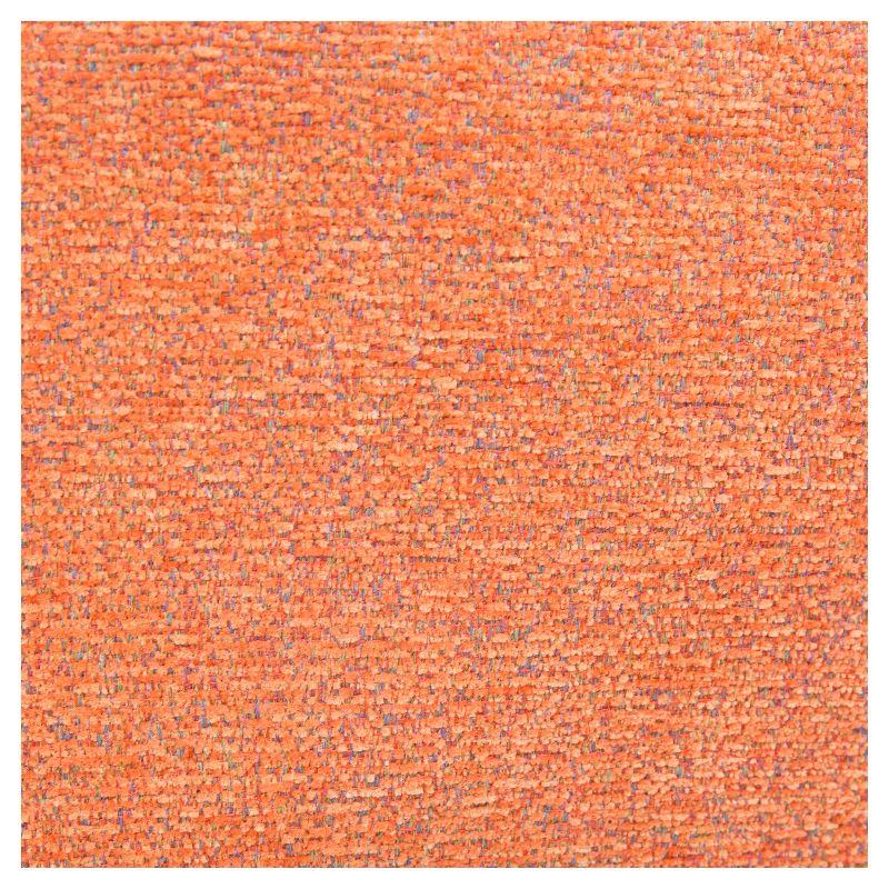Set of 2 Andrew Contemporary Dining Accent Chairs Orange - Lumisource: Upholstered, Metal Legs, Padded Armrests