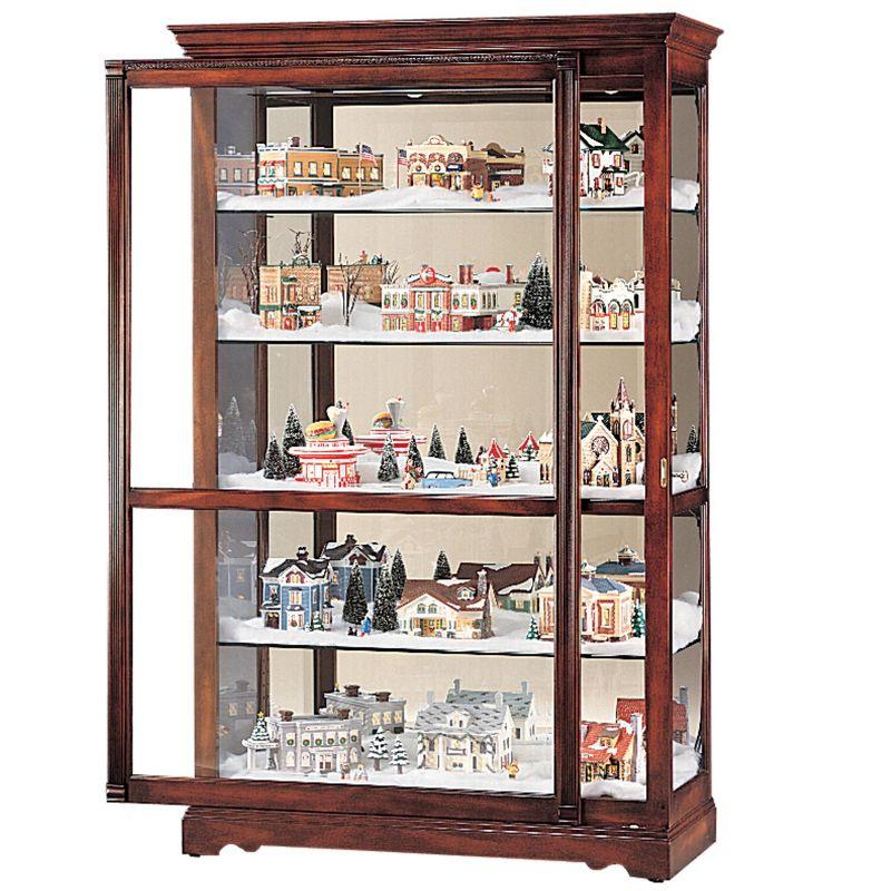 Howard Miller 680235 Townsend Curio Cabinet 680235 Windsor Cherry