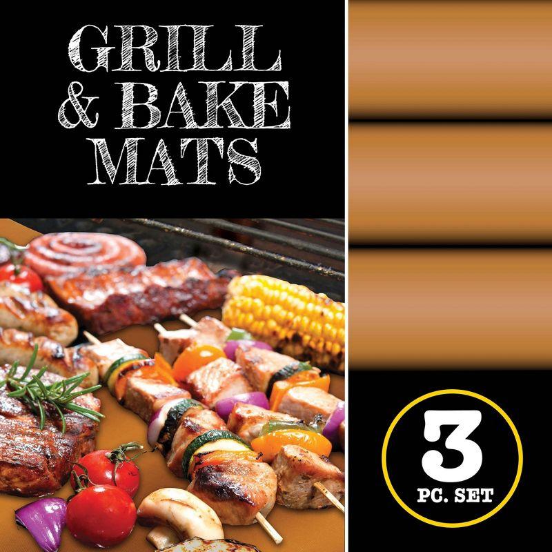 Gotham Steel Copper Grill and Baking Mats - Set of 3 (Set of 3)