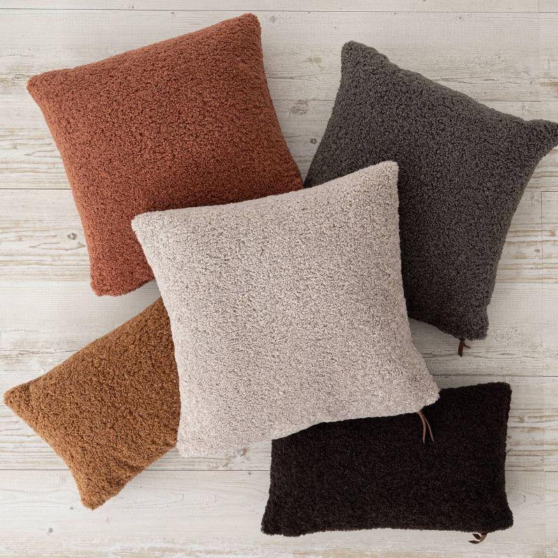 Oversize Teddy Faux Shearling Lux Throw Pillow - Evergrace