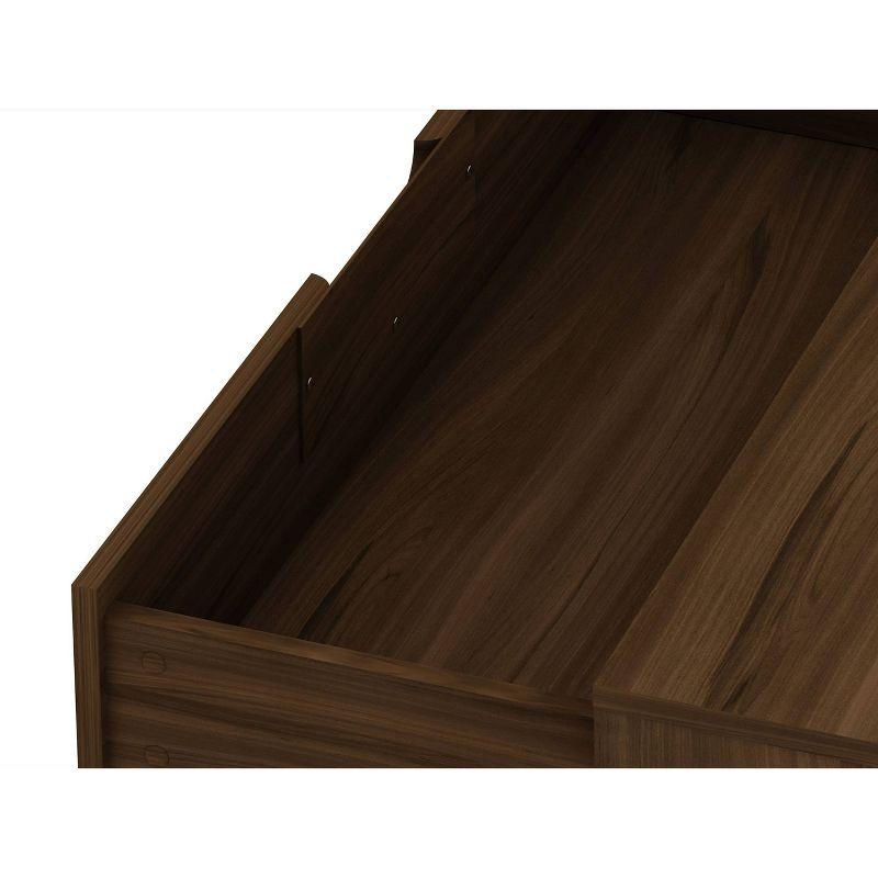 Manhattan Comfort Rockefeller Dresser Brown - Manhattan Comfort: MDF Composite Frame, 3-Drawer Storage for Bedroom, Assembly Required