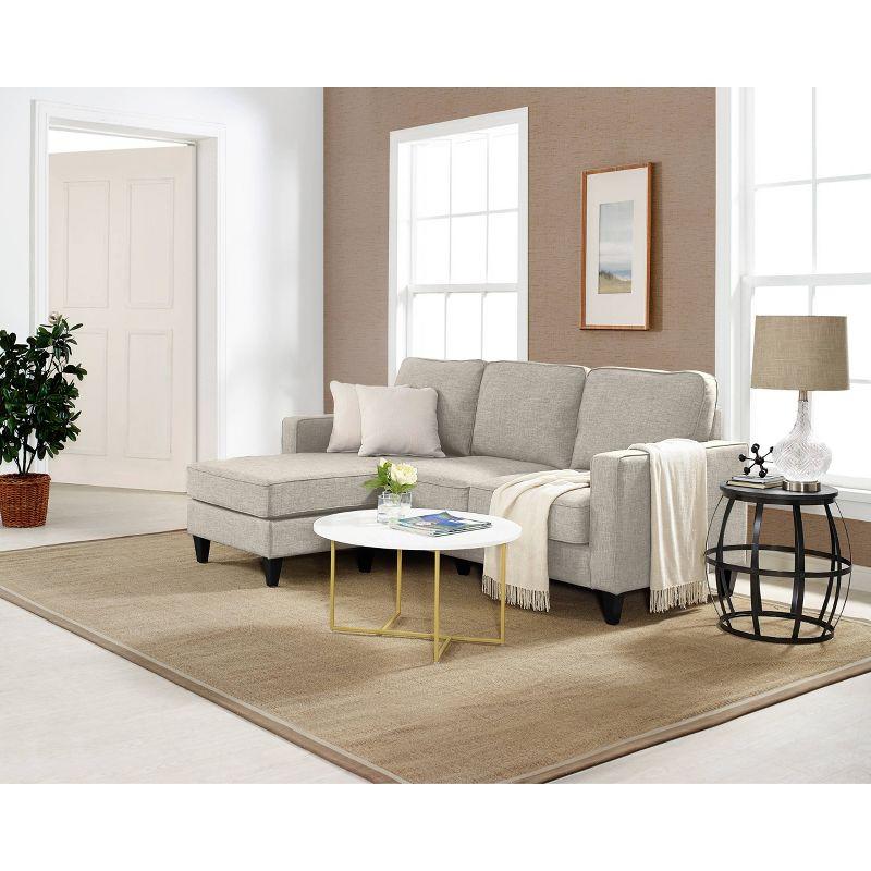 Serta Harmon Upholstered Reversible Sectional Sofa and Chaise