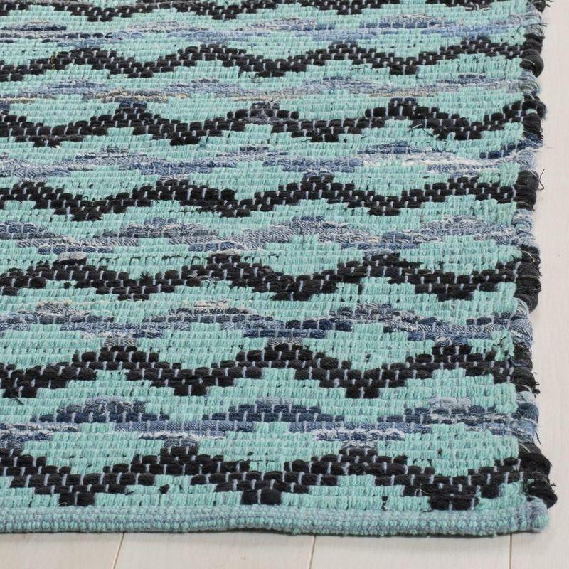 Montauk MTK120 Hand Woven Indoor Accent Rug - Turquoise/Blue/Black - 3'x5' - Safavieh