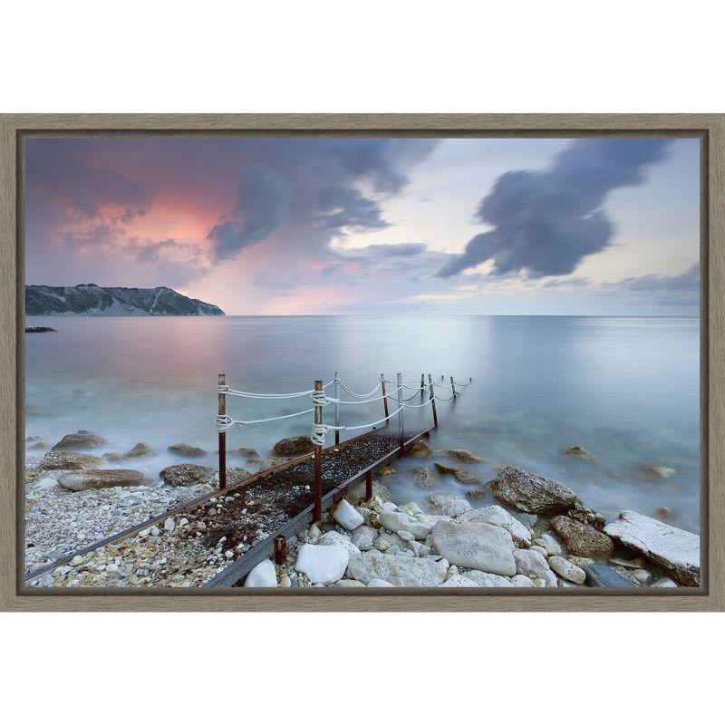 Path to the Light Gray Framed Canvas Wall Art