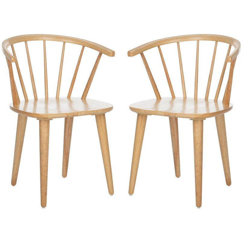 Blanchard Velvet Upholstered Natural Wood Spindle Side Chair