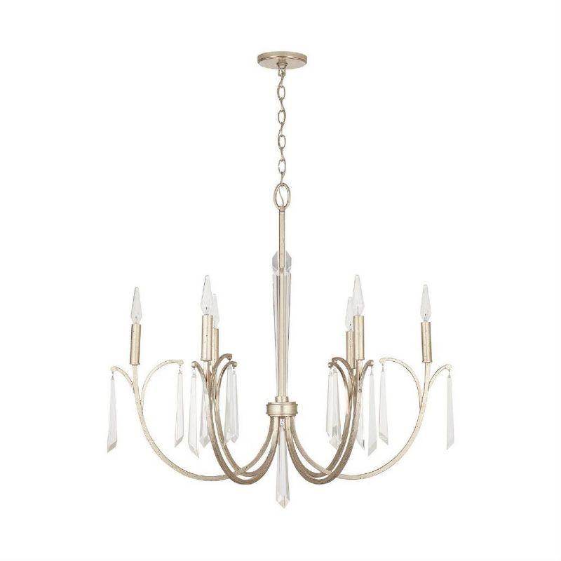 Capital Lighting Gwyneth 6 - Light Chandelier in  Winter Gold