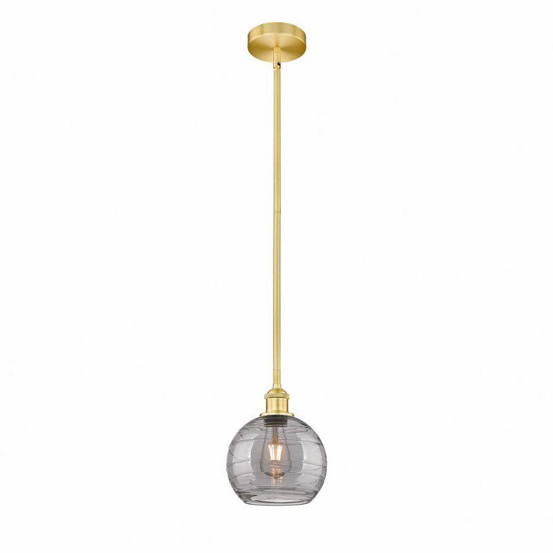 Edison Athens Deco Swirl 1 Light Stem Hung Pendant-616-G1213