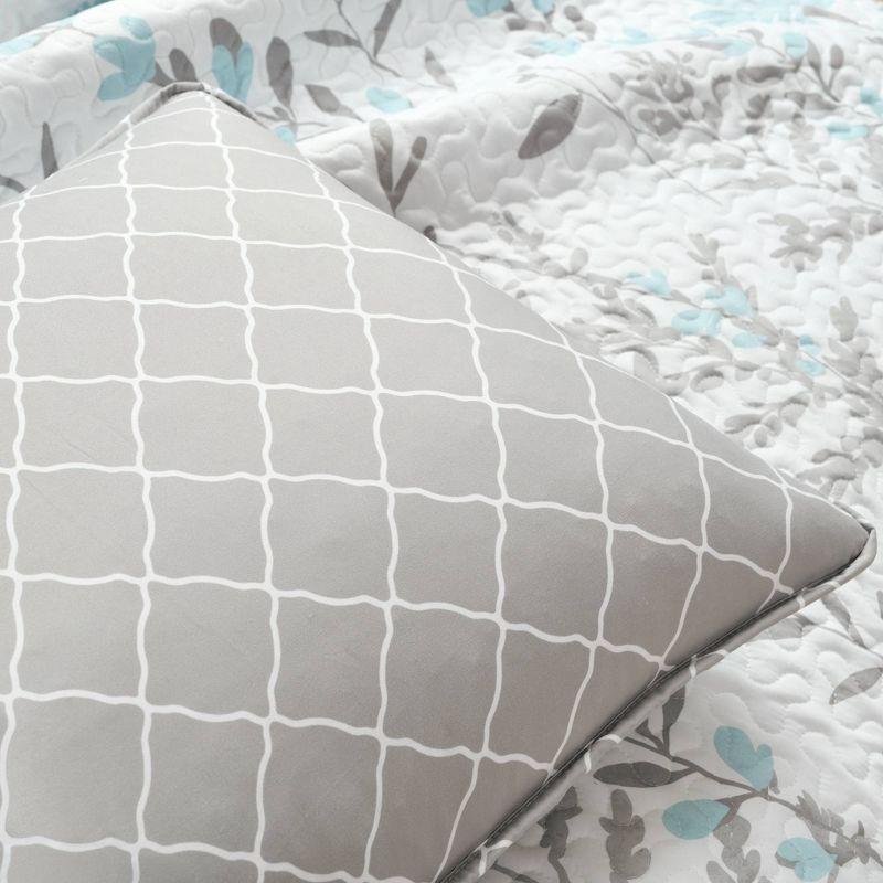 Lush Decor Aprile Microfiber Reversible Traditional 3 Piece Quilt Set