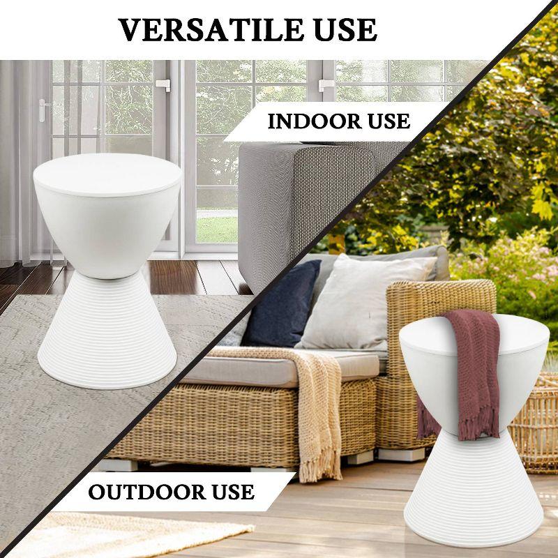 LeisureMod Boyd Modern Round Plastic Side Table