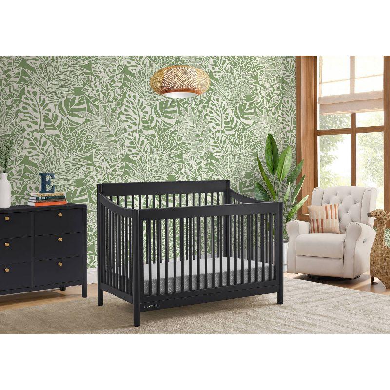 Midnight Grey 6-in-1 Convertible Crib with Modern Spindles